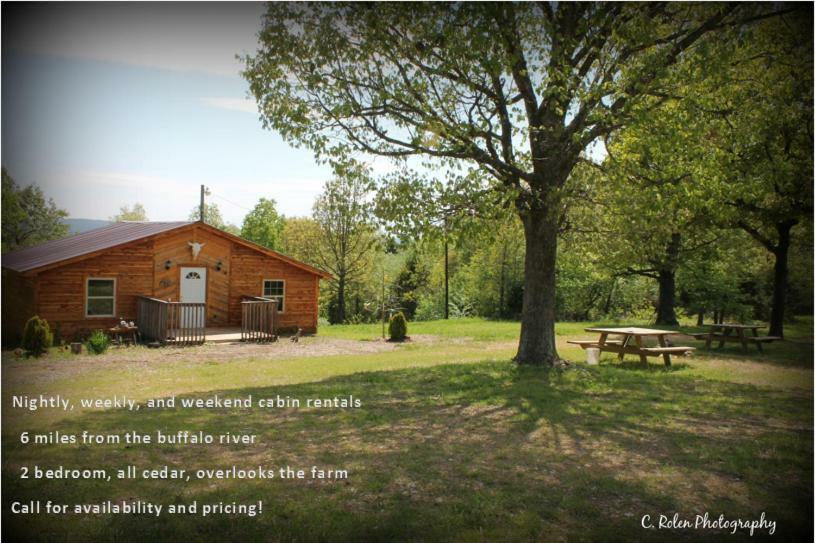 Cedar Cabin Located On A Buffalo Farm Marshall Экстерьер фото